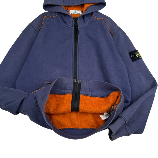 Stone Island 2015 Purple Zip Up Hoodie - Medium