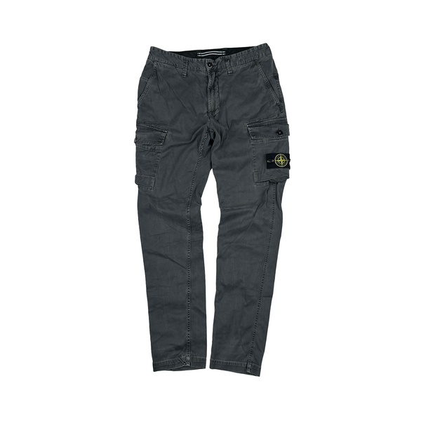 Stone Island 2021 Grey Slim Fit Cargo Trousers - 30"