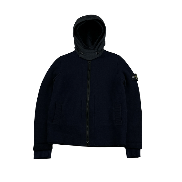 Stone Island 2011 Navy President Knit Heavyweight Jacket - Large