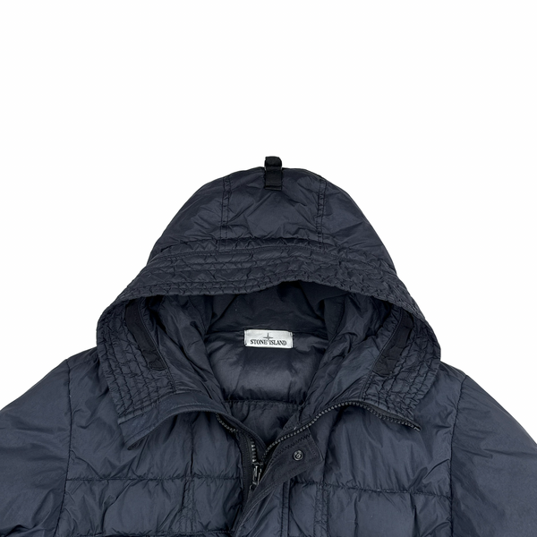 Stone Island 2015 Navy Crinkle Reps Puffer Jacket - XL