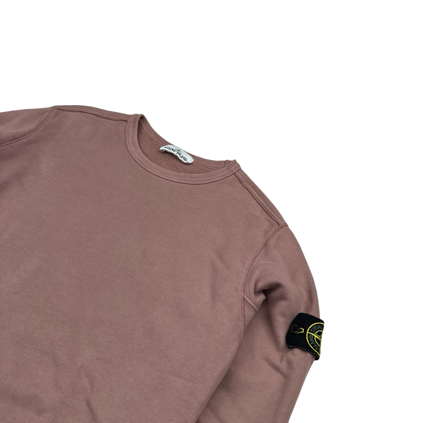 Stone Island 2018 Pink Cotton Crewneck - Large