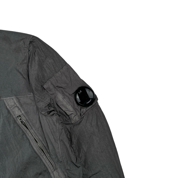 CP Company Grey Chrome Lens Viewer Nylon Bomber Jacket - Large