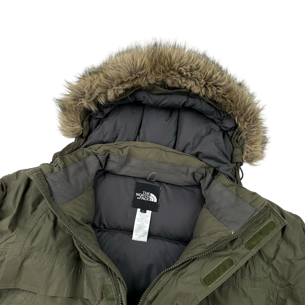 North Face Khaki Hyvent McMurdo Down Filled Parka Jacket - Large