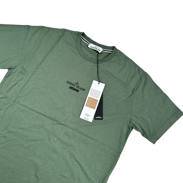 Stone Island 2021 Polyester Microfiber Archivo Short Sleeve T Shirt - Large