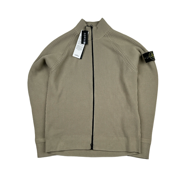Stone Island 2024 Beige Virgin Wool Knit Jumper - Small