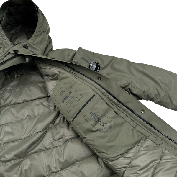 CP Company Khaki Micro M Down Filled Puffer Jacket - Large