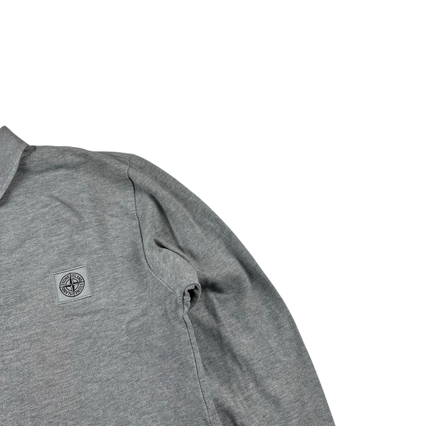 Stone Island 2016 Grey Longsleeve Cotton Polo - Small