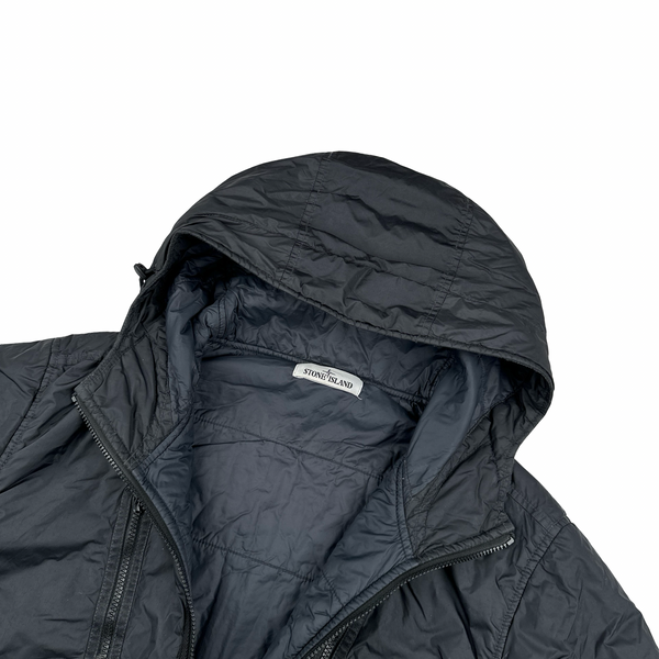 Stone Island 2022 Dark Grey Crinkle R-NY Garment Dyed Jacket - XL