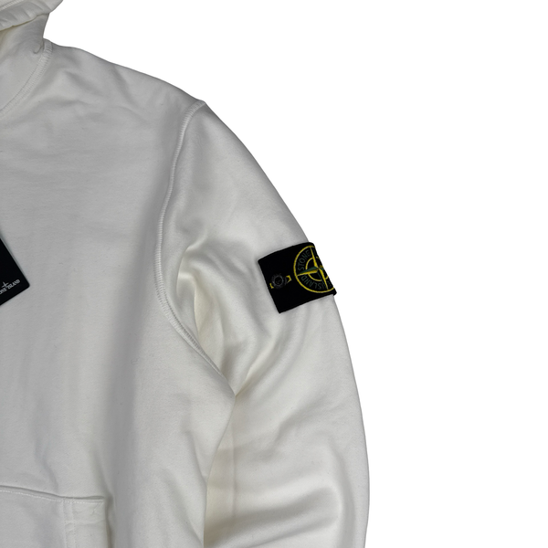 Stone Island 2021 White Pullover Cotton Hoodie - XL