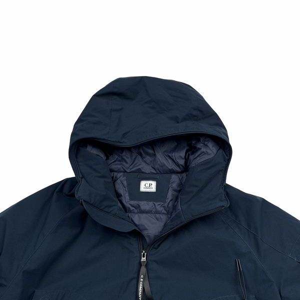 CP Company Navy Pro Tek Hooded Bomber Jacket - Medium