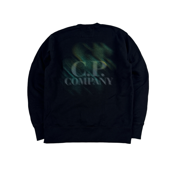 CP Company Navy Pullover Fade Spellout Crewneck -XL