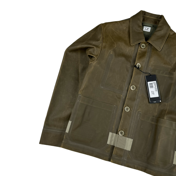 CP Company Khaki TOOB Two Spellout Collared Jacket - XS