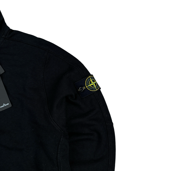 Stone Island 2024 Zipped Cotton Black Jumper - Small