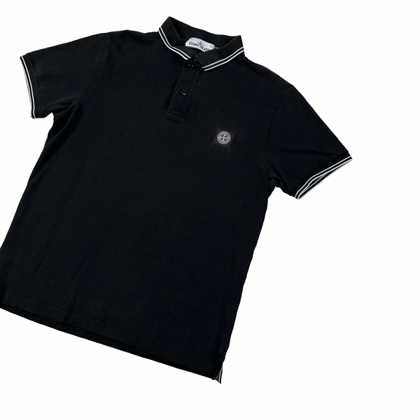 Stone Island 2018 Black Short Sleeve Polo Shirt - Large