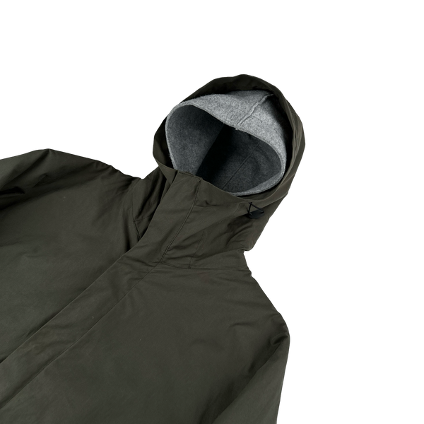 Stone Island 2004 Green Duel Layer Cotton Parka Jacket - XL