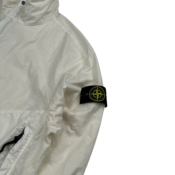 Stone Island 2025 Organic Nylon Panama TC Zipped Jacket - Large