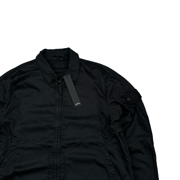 Stone Island 2022 Black Ghost Stretch Cotton Overshirt - XL