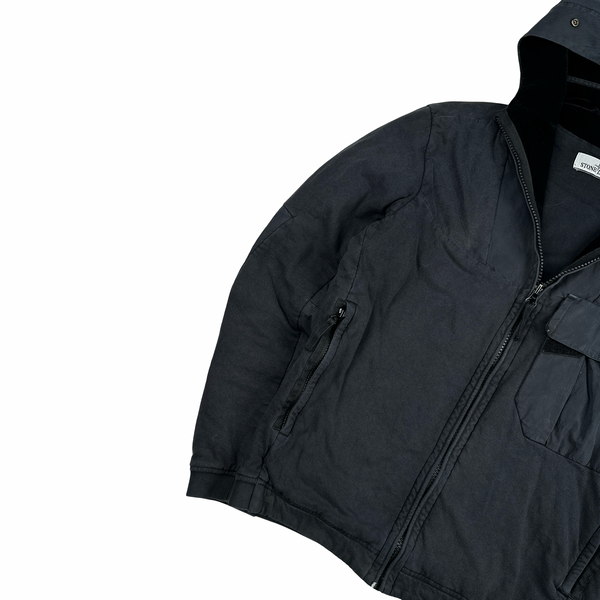 Stone Island 2016 Jersey Shell Split Velvet Hood Jacket - Small