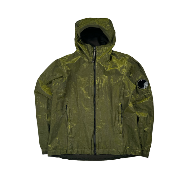 CP Company P.Ri.S.M Green Prismatic Ripstop Membrane Hooded Jacket - Medium