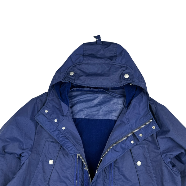 CP Company Blue Lens Viewer Zipped Velour Lined Multi Pocket Jacket - XXL