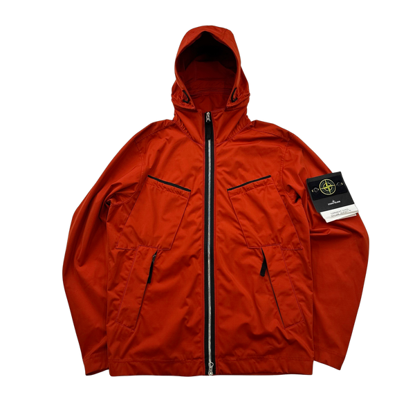 Stone Island Red Jersey R Hooded Jacket - Small