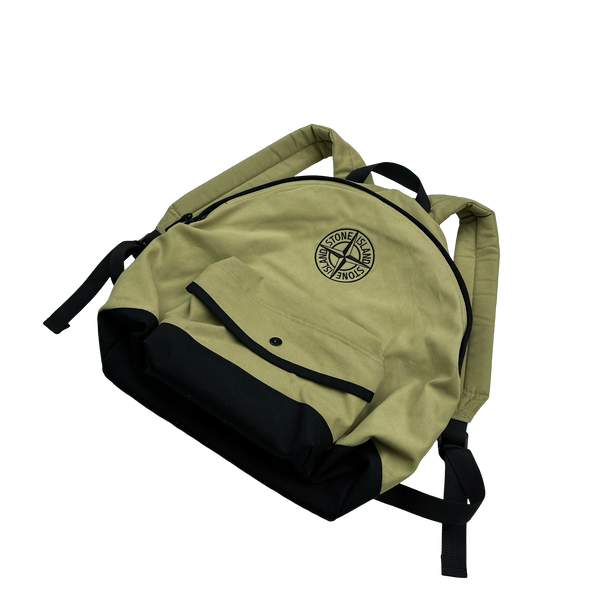Stone Island 2024 Green Spellout Compass Backpack