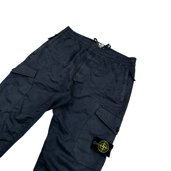 Stone Island 2020 Navy RE-T Cargo Trousers - 32"