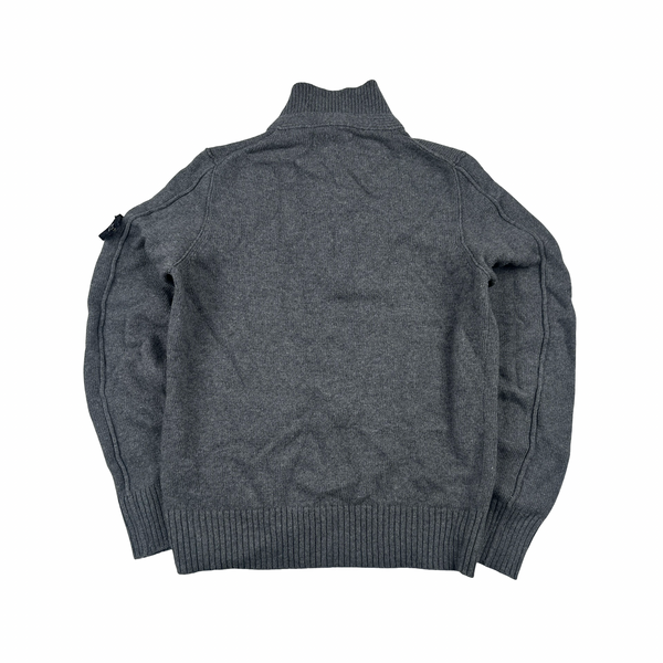 Stone Island 2017 Dark Grey High Neck Knitted Jumper - Small