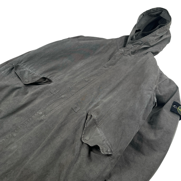 Stone Island Vintage 2003 Lino Flax Dutch Rope Dual Layer Wool Hood Parka Jacket - XXL