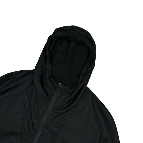 Emporio Armani Monogram Reversible Nylon Peak Hood Lightweight Jacket - XXL