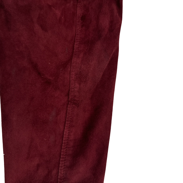 Ralph Lauren Burgundy Heavyweight Suede Jacket - Small