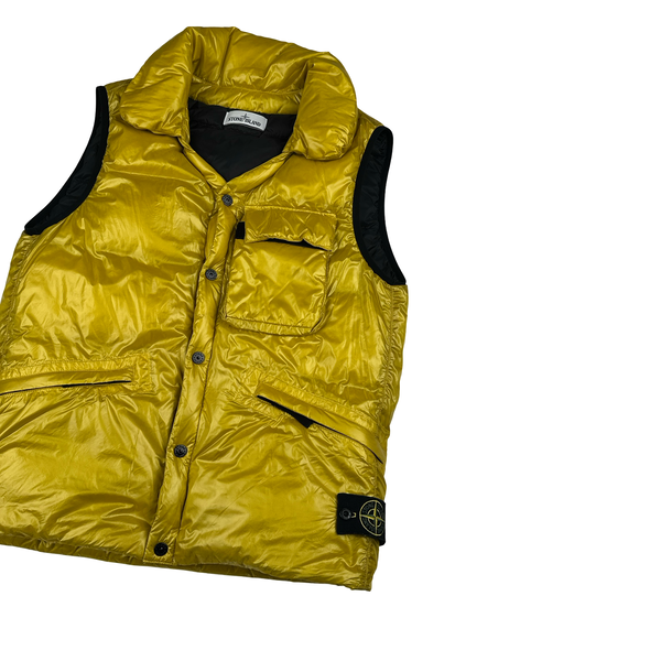 Stone Island 2018 Yellow Pertex Quantum Down Filled Gilet Jacket - Large