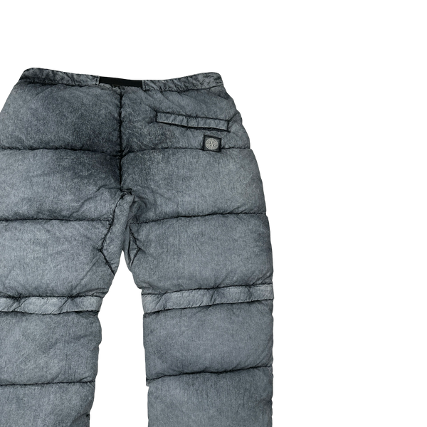 Stone Island 2017 Grey Tela Nylon Down Dust Colour 2 in 1 Trousers - Large
