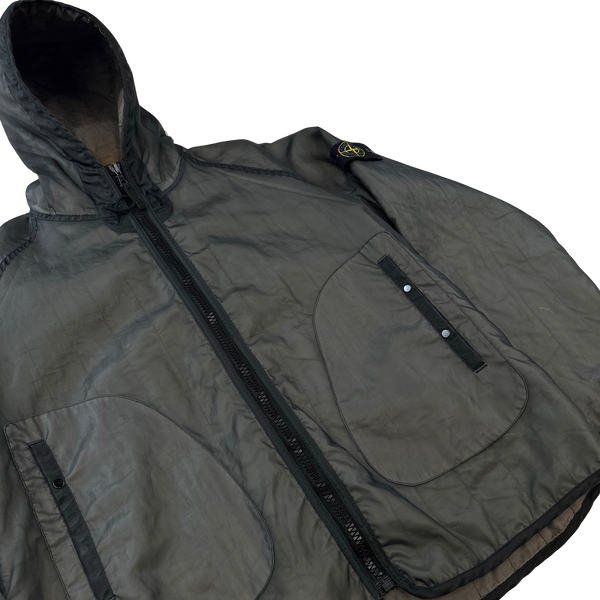 Stone Island Grey 2002 Vintage Cotton Lined Monofilament Mesh Jacket - XL