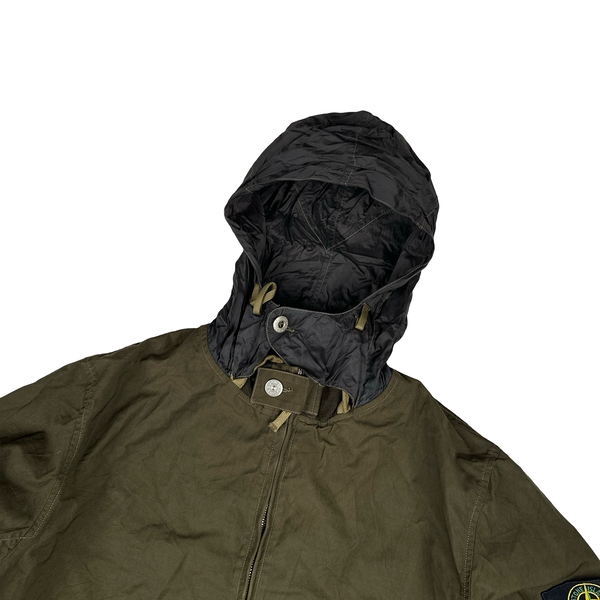 Stone Island Vintage 1996 Khaki Nylon Hood Multi Pocket Jacket - Large