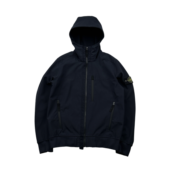 Stone Island 2018 Navy Blue Soft Shell R Jacket - Medium