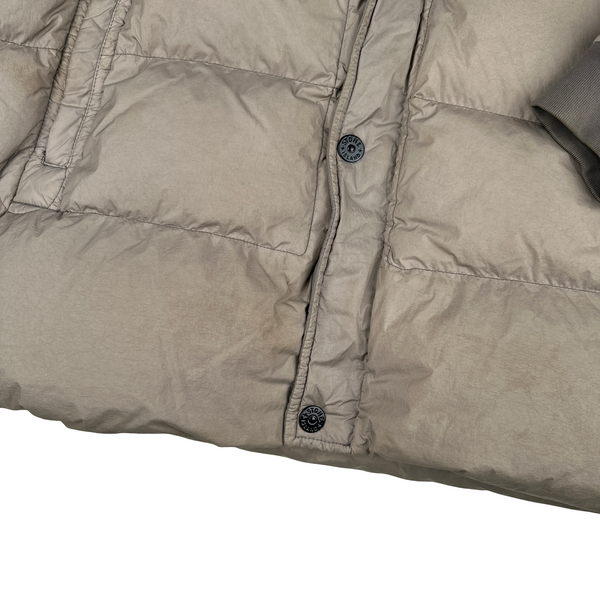 Stone Island 2016 Rosy Brown Crinkle Puffer Jacket - XL