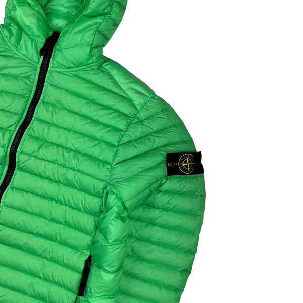 Stone Island 2022 Green Loom Woven R Nylon Down TC Puffer - Medium