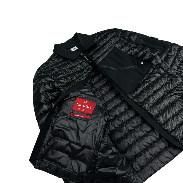 CP Company Black DD Shell Collar Puffer Jacket - Medium