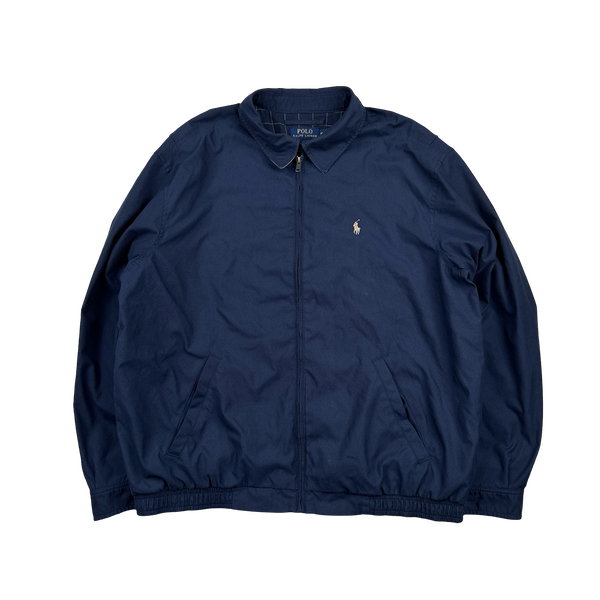 Ralph Lauren Navy Cotton Lined Harrington Jacket - XL