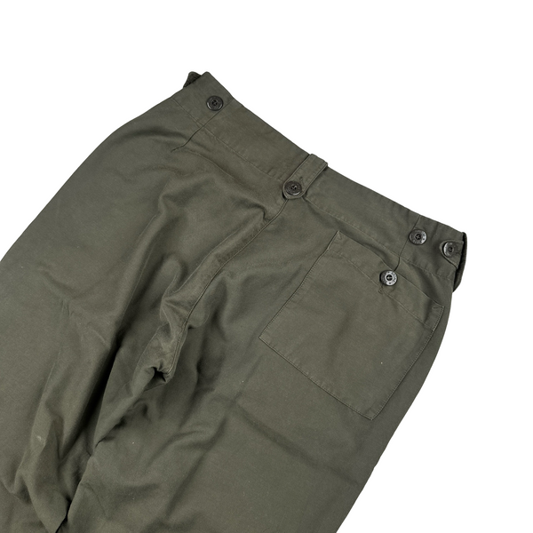 Stone Island 2001 Khaki Vintage Straight Relaxed Trousers - Large