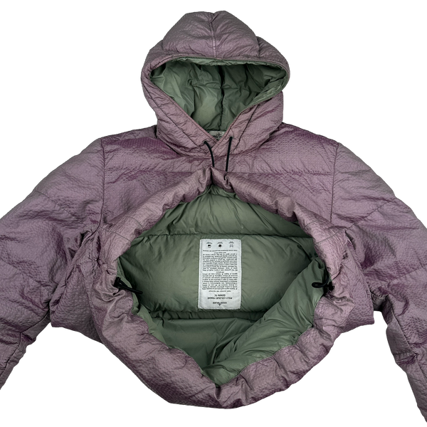 Stone Island Purple Green Lined Poly Colour Frame Down TC Jacket - Large