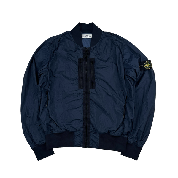 Stone Island 2017 Navy Garment Dyed Crinkle Reps Jacket - Medium