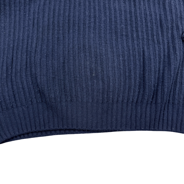 Stone Island 90's Vintage Knitted Navy Pullover Jumper - XXL