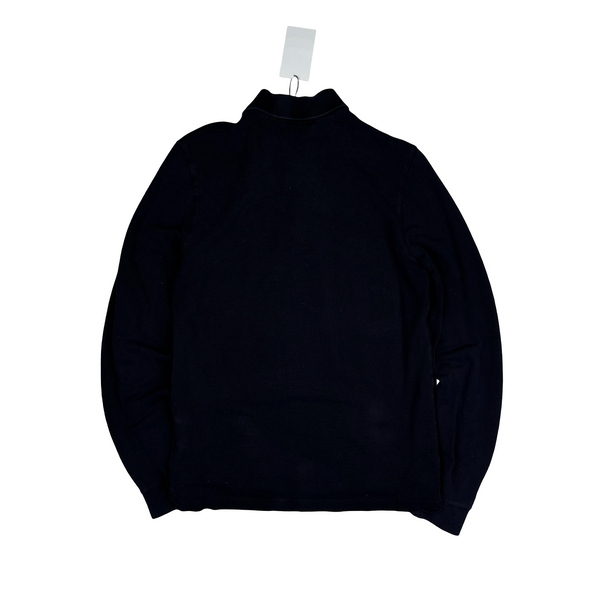 Stone Island 2012 Navy Cotton 30th Anniversary Long Sleeve Polo Shirt - Medium