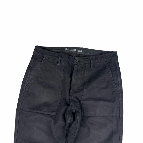 Stone Island 2019 Black Cotton Canvas Patch Trousers - 36"