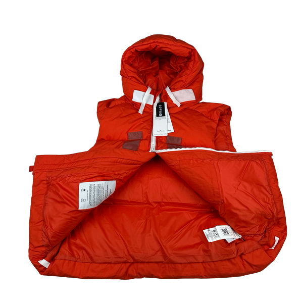 Stone Island 2023 Marina Rubber Wax Poplin Down Gilet - XXL