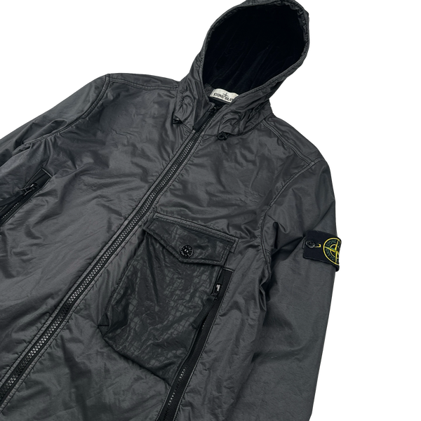 Stone Island 2020 Black Lamy Flock Jacket - Large