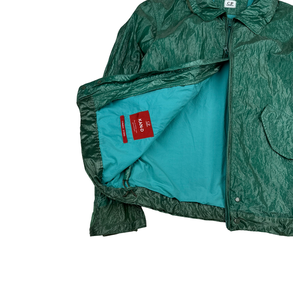 CP Company Turquoise Garment Dyed Nylon Kan D Shell Jacket - Medium
