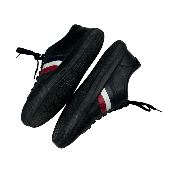 Moncler Striped Leather Low top Sneaker Trainers - UK 9